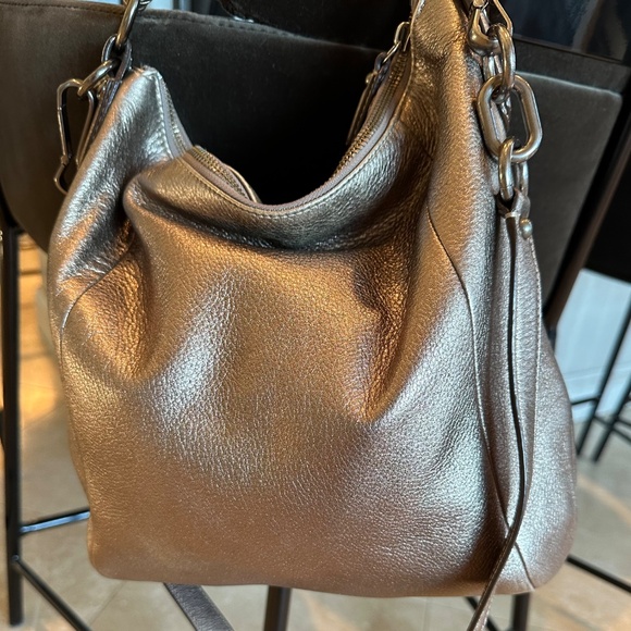 Coach Metallic Bronze Leather Kristin Hobo Shoulder Bag 14783 - Picture 3 of 11